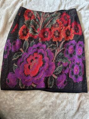 Cecilia prado (Anthro) knit floral mini skirt